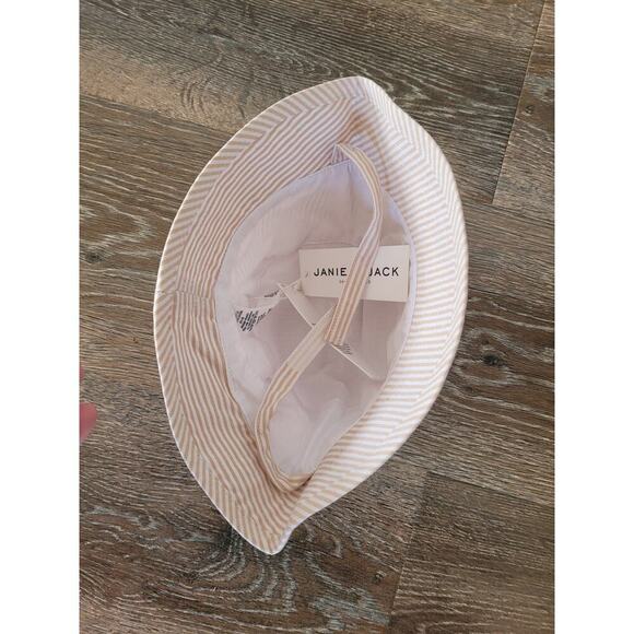 Janie and Jack Baby Sun Bucket Hat Striped Palm Tree Adjustable Chin Strap #8‎ - Picture 4 of 4